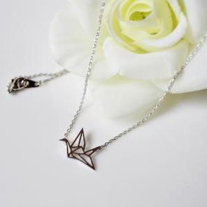 Crane Necklace,origami Crane Necklace,paper Crane