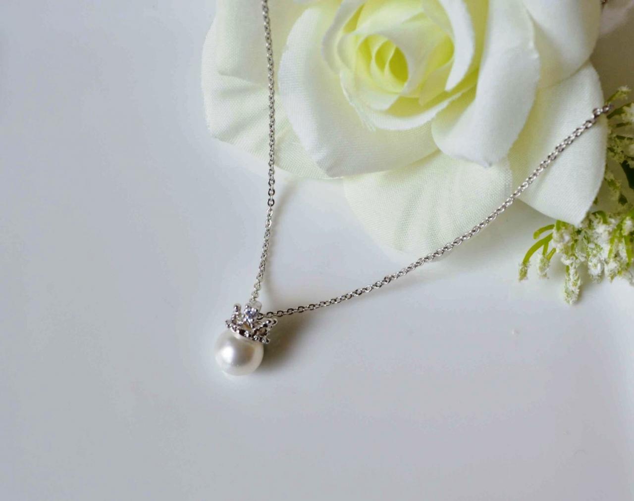 Crown Necklace,tiara Necklace,pearl Crown Necklace